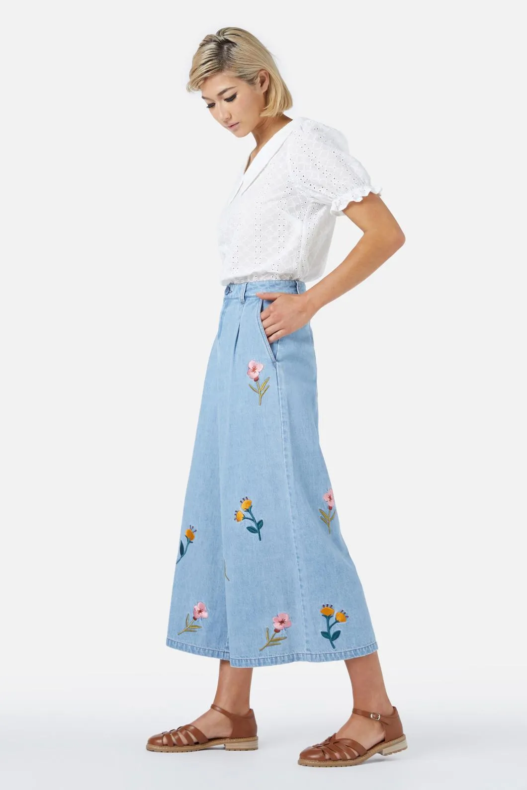 Toni Embroidered Culotte