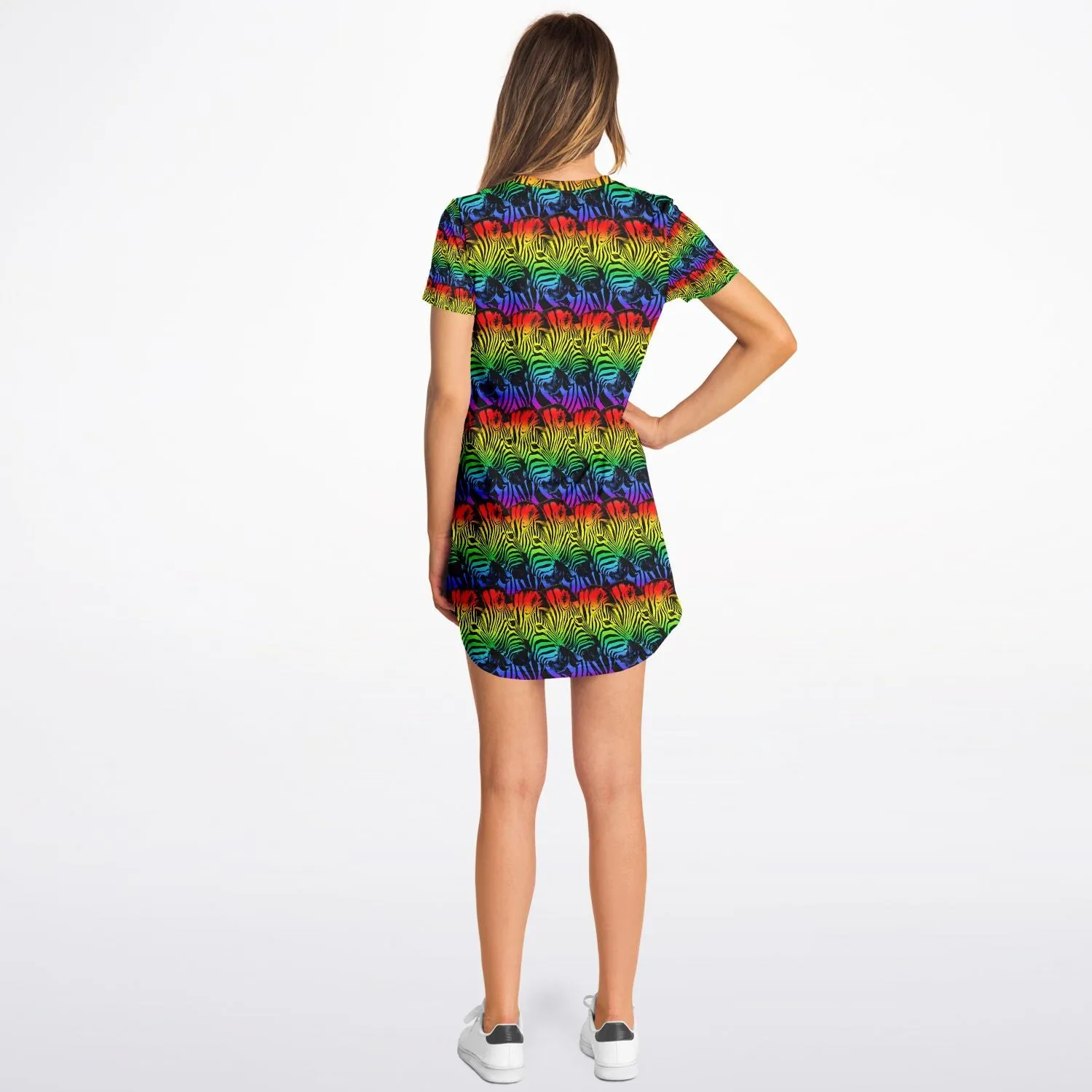 Trippy AF Zebra T-Shirt Dress