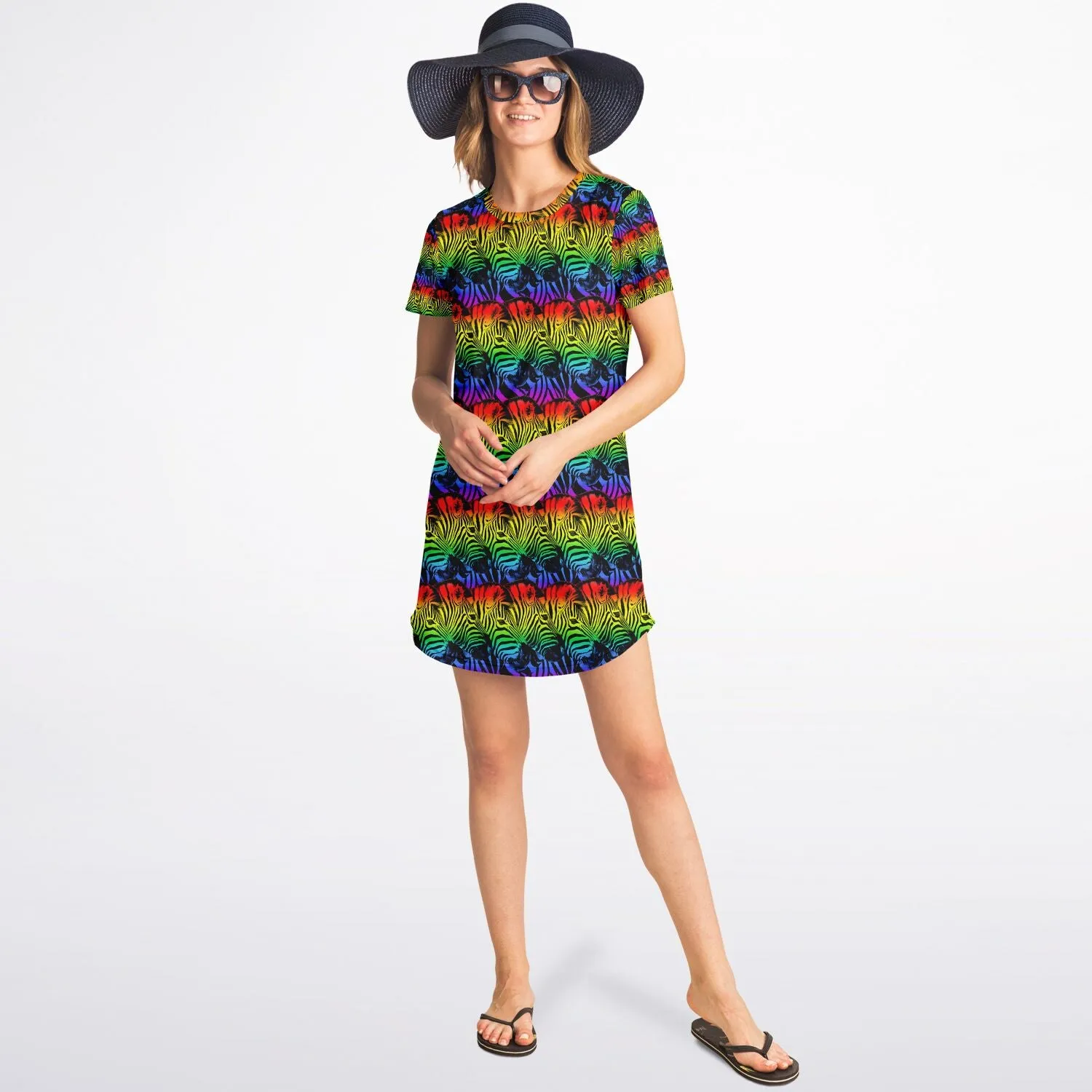 Trippy AF Zebra T-Shirt Dress