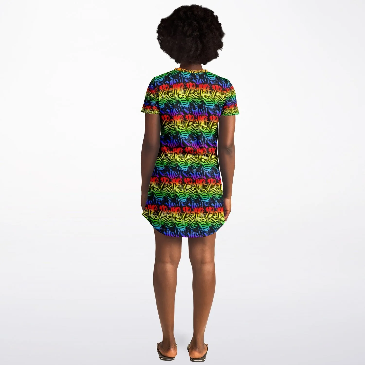 Trippy AF Zebra T-Shirt Dress