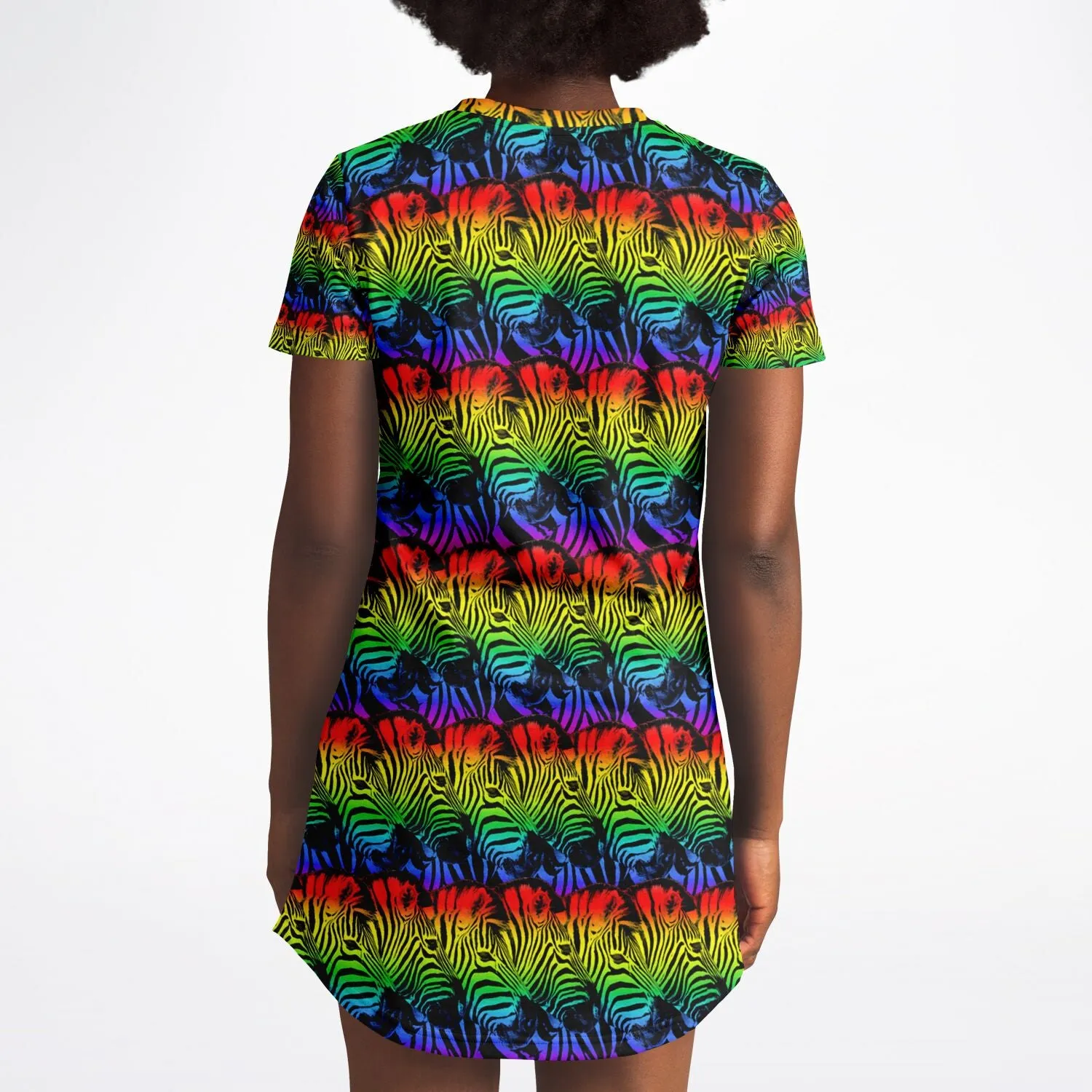 Trippy AF Zebra T-Shirt Dress