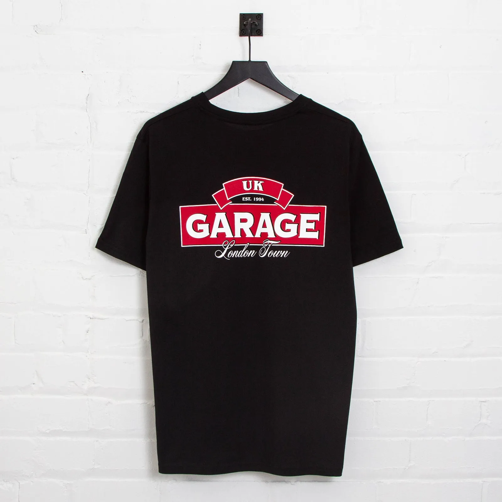 UK Garage Front Print - Tshirt - Black