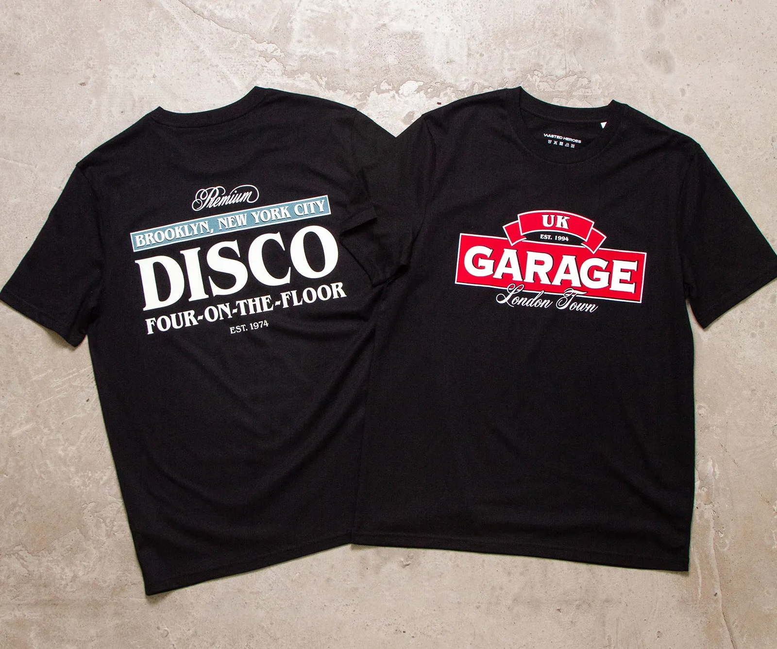 UK Garage Front Print - Tshirt - Black