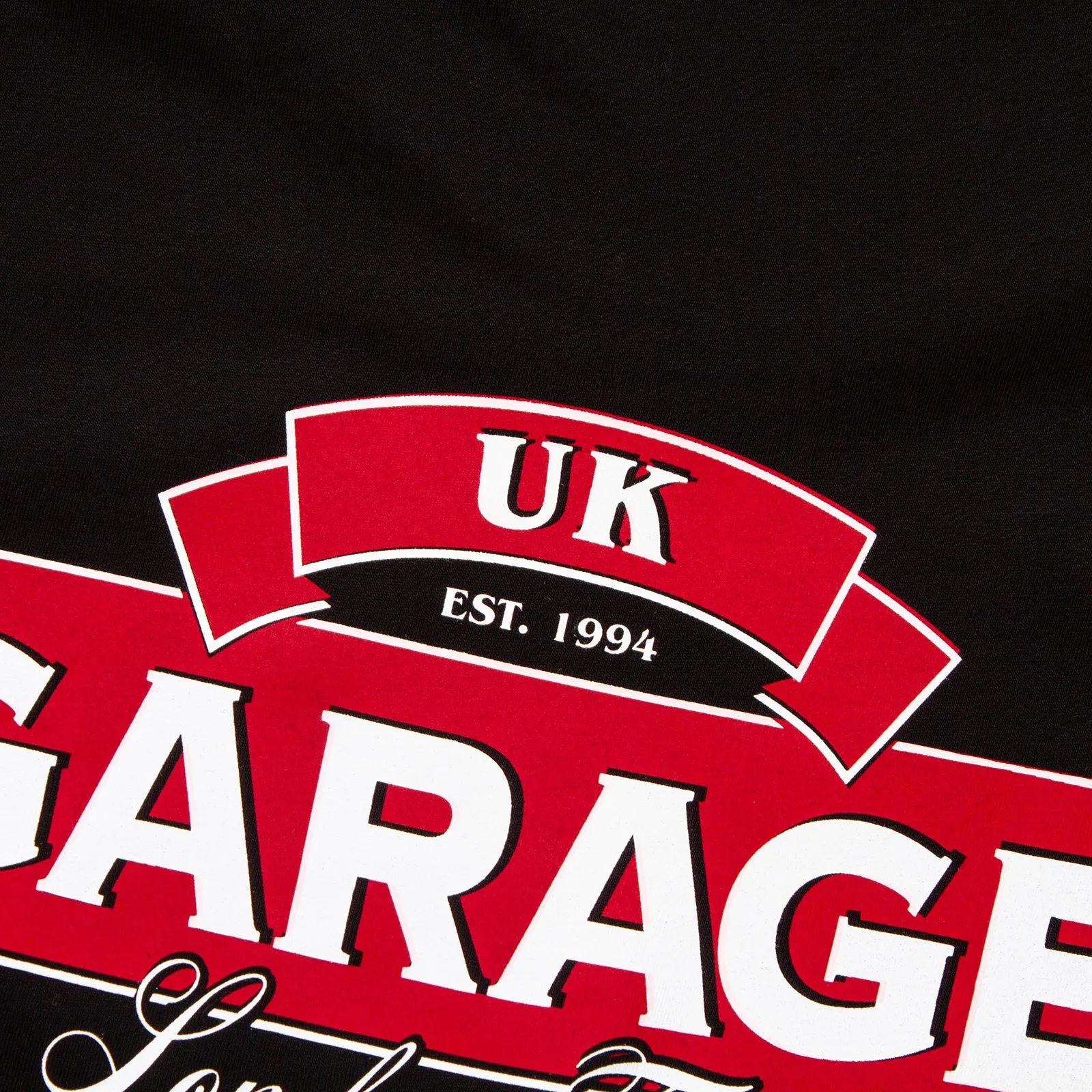 UK Garage Front Print - Tshirt - Black