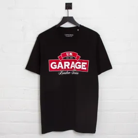 UK Garage Front Print - Tshirt - Black