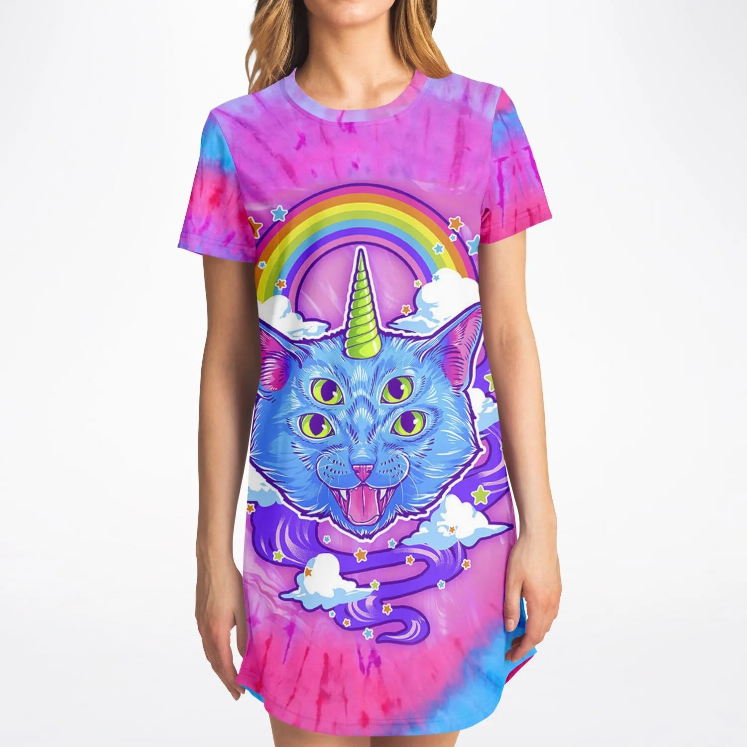 Unicorn Kitty T-Shirt Dress