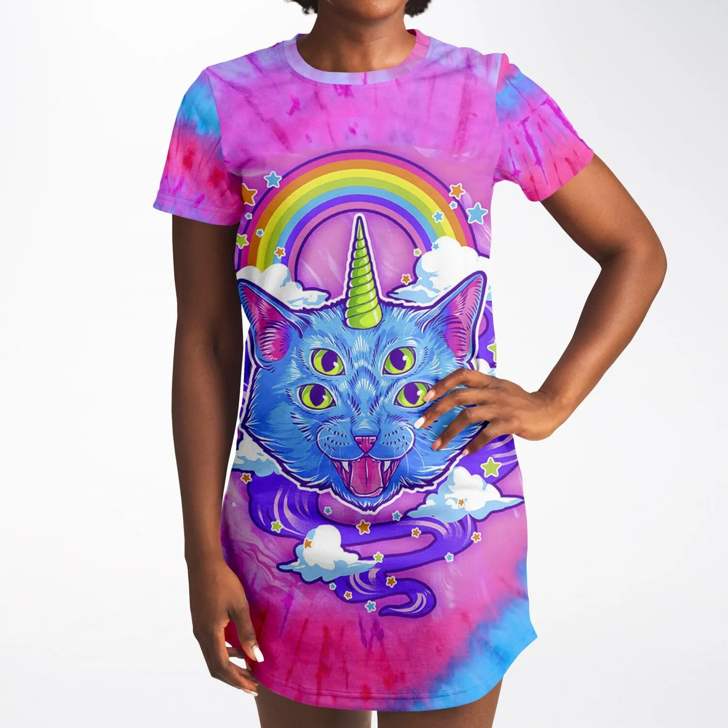 Unicorn Kitty T-Shirt Dress