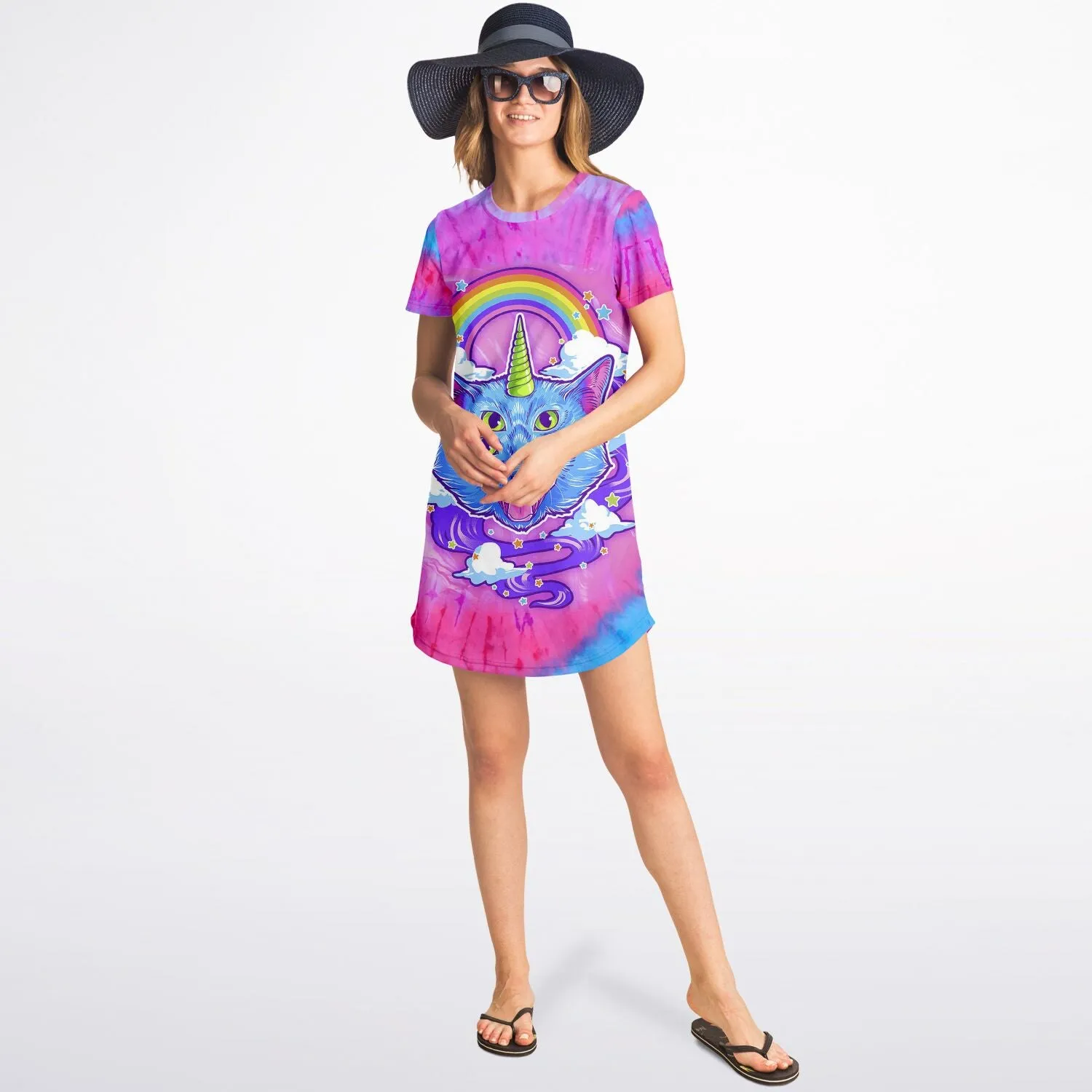 Unicorn Kitty T-Shirt Dress