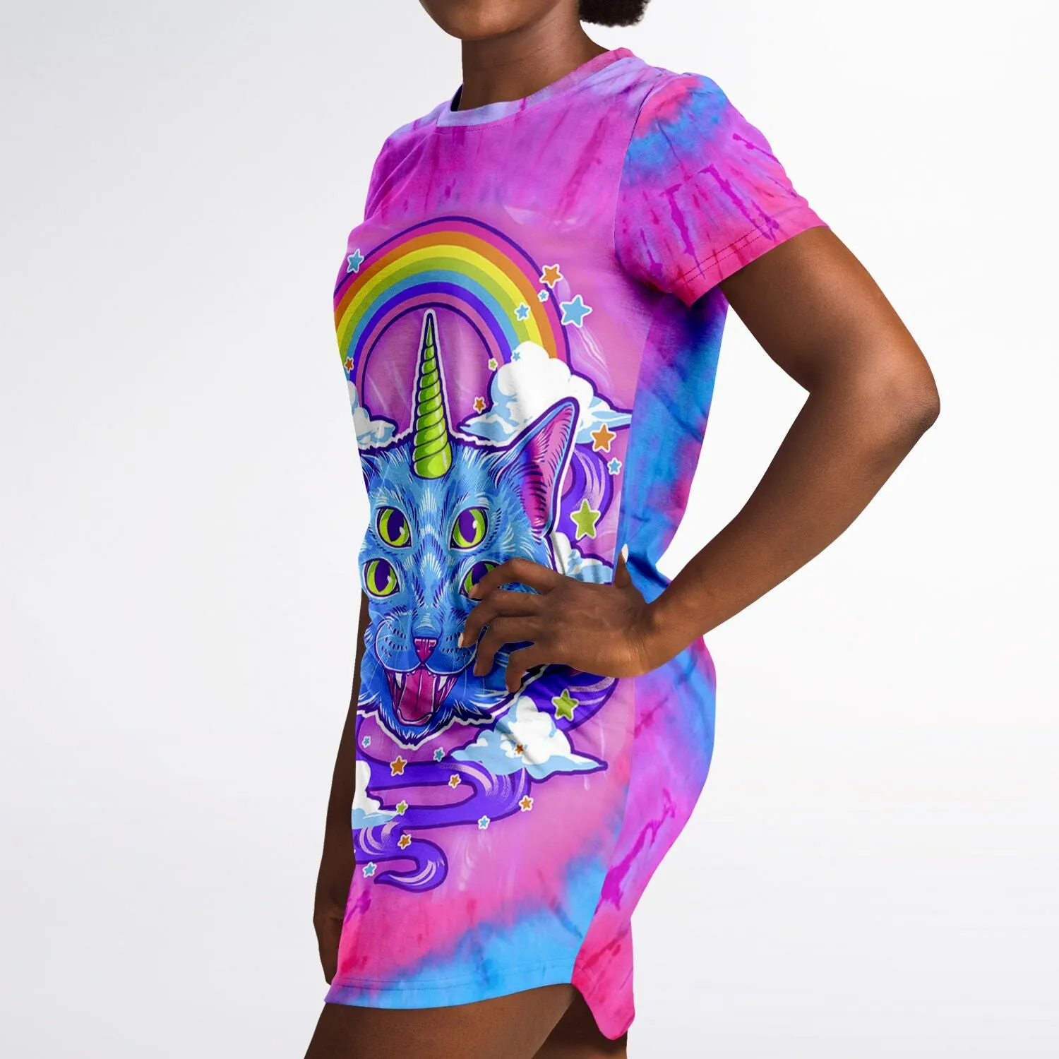 Unicorn Kitty T-Shirt Dress