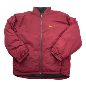 Vintage 90s 00s Red Black Embroidered Reversible Nike Puffer Jacket L