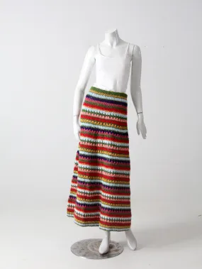 vintage knit maxi skirt