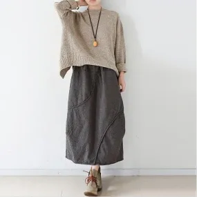 Vintage Sa¯a Empire Maxi Skirt