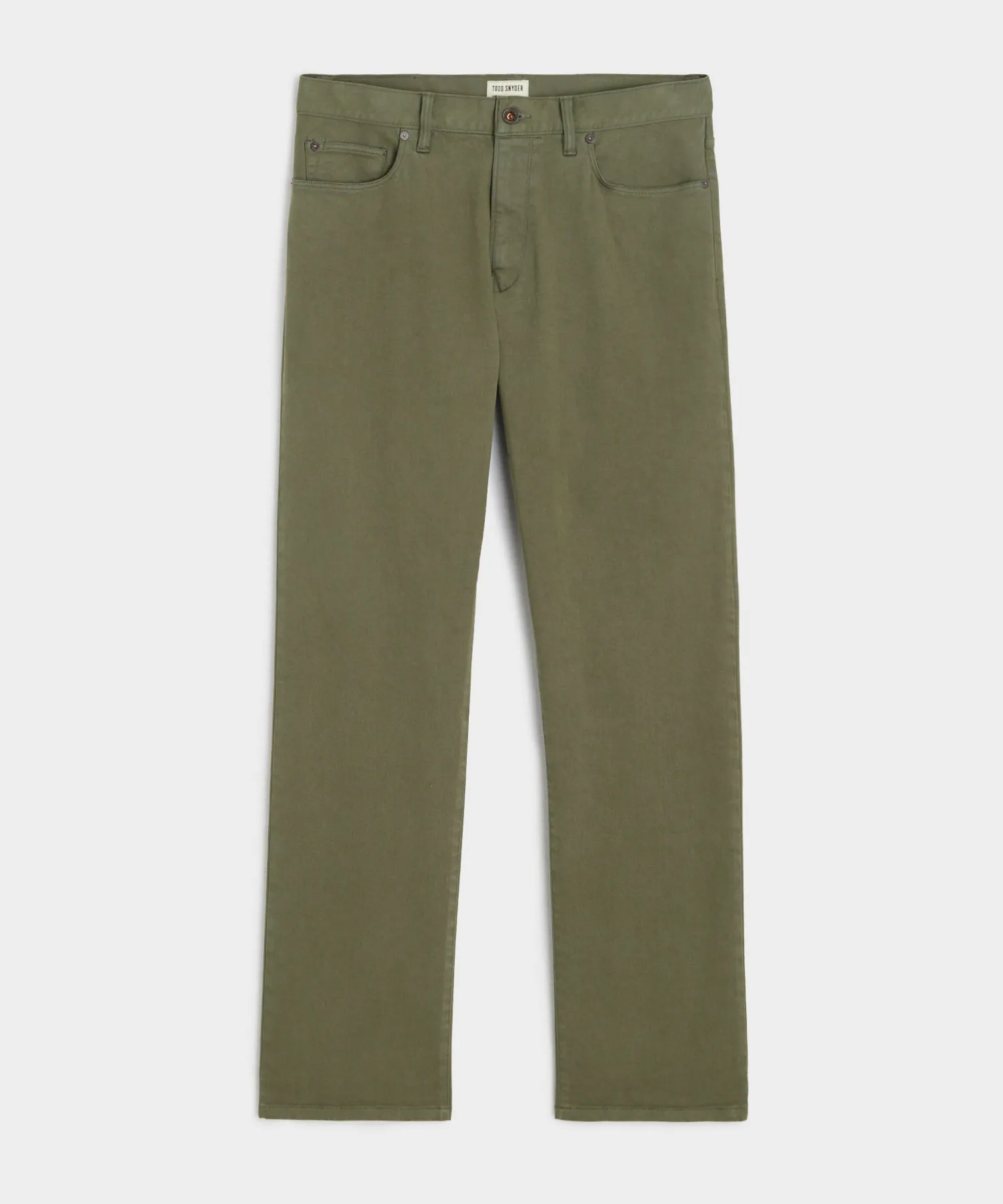 Vintage Straight Fit 5-Pocket Chino in Oak Moss