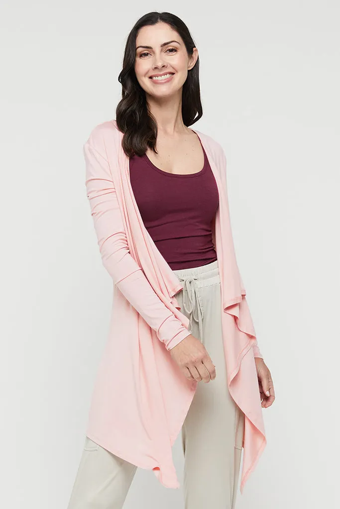 Waterfall Cardigan - Pale Pink