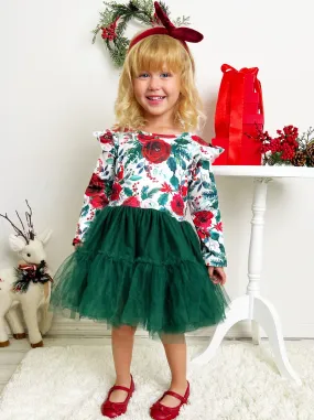 Winter Blossom Layered Tutu Dress