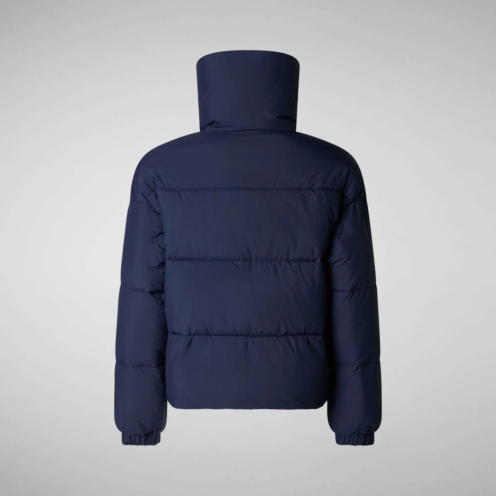 Woman's animal free puffer jacket Hina in navy blue