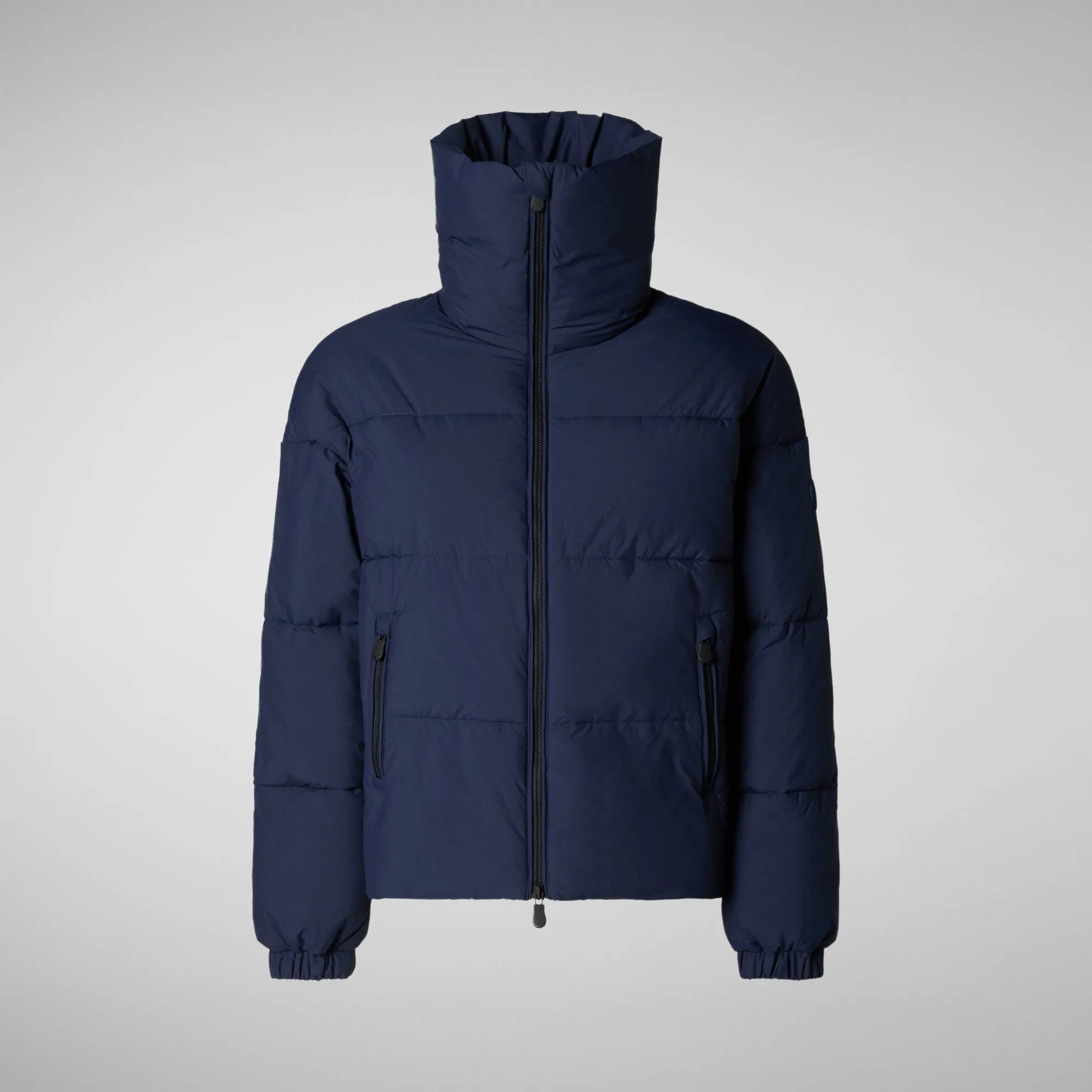 Woman's animal free puffer jacket Hina in navy blue