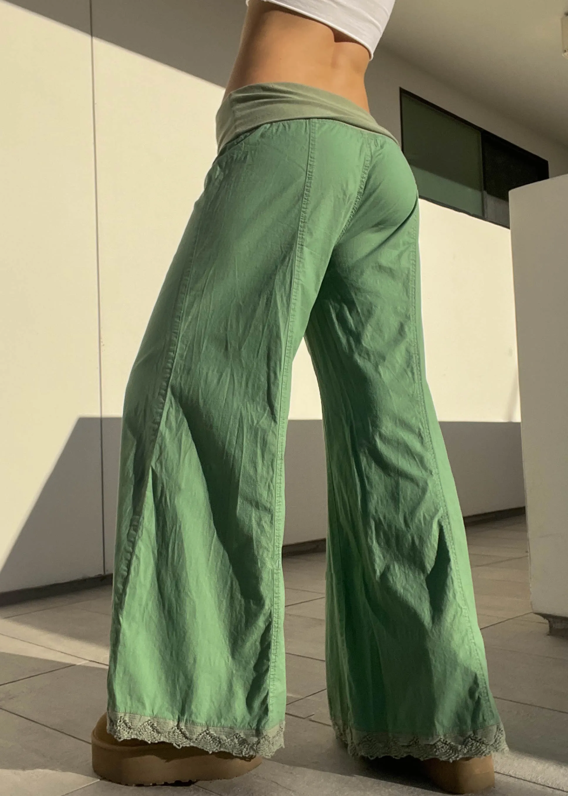 Y2k Green Super Flares (M)