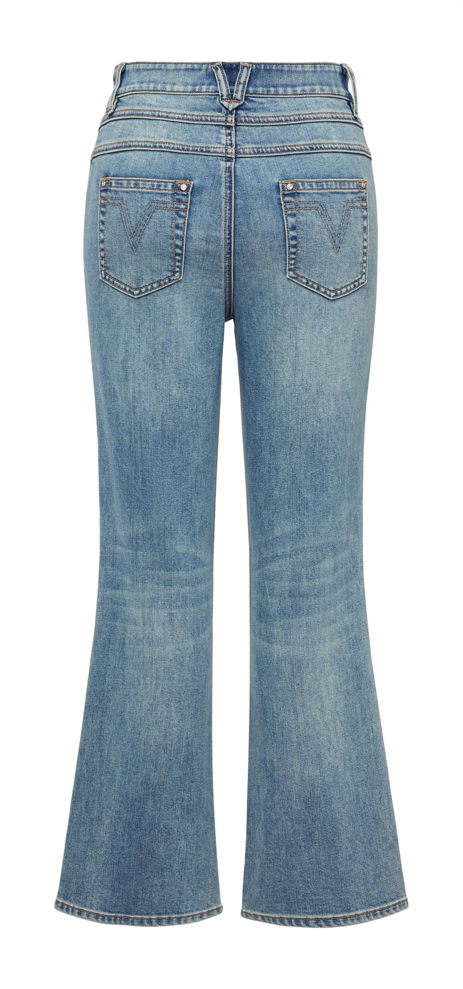 YAYING Silk-Cotton Flared Jeans